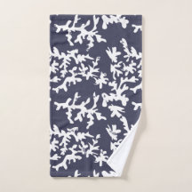 Cool Scuba Blue White Coral Reef Pattern