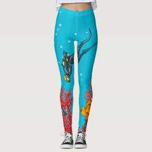 Cool Scuba Diver Leggings
