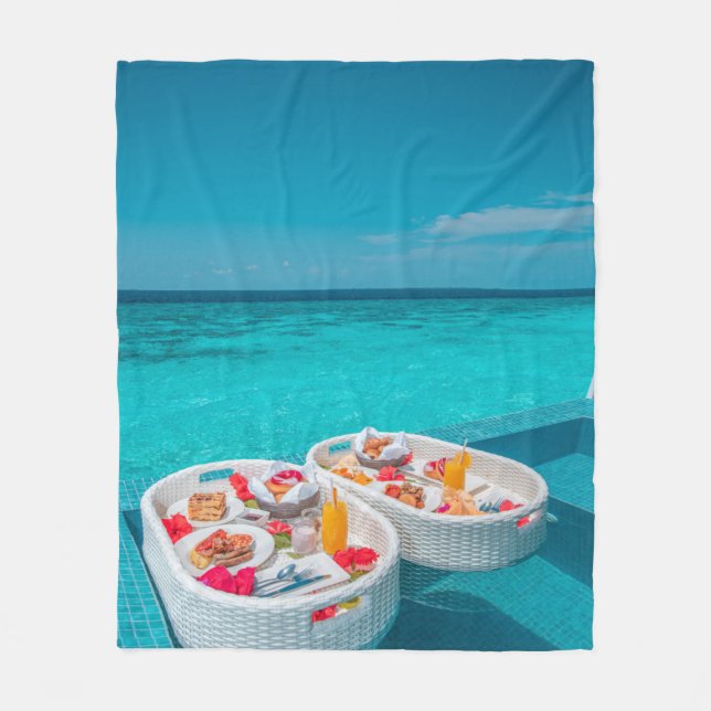 Cool Sea Creatures Fleece Blanket (Front)