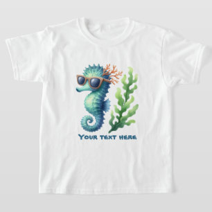 Cool sea horse customisable kids unisex T-Shirt