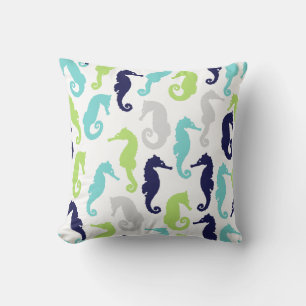 Cool Sea Horses Pattern Cushion