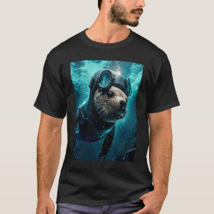 Cool Sea Otter Costume Scuba Diving Otter  1 T-Shirt
