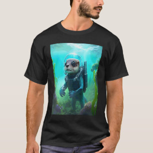 Cool Sea Otter Costume Scuba Diving Otter 2 T-Shirt