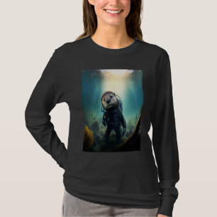 Cool Sea Otter Costume Scuba Diving Otter T-Shirt