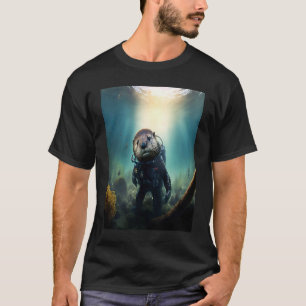 Cool Sea Otter Costume Scuba Diving Otter T-Shirt