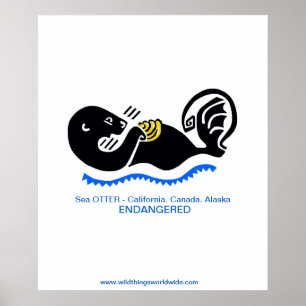 Cool Sea OTTER- Original design poster