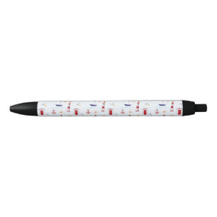 Cool Sea Symbols Black Ink Pen