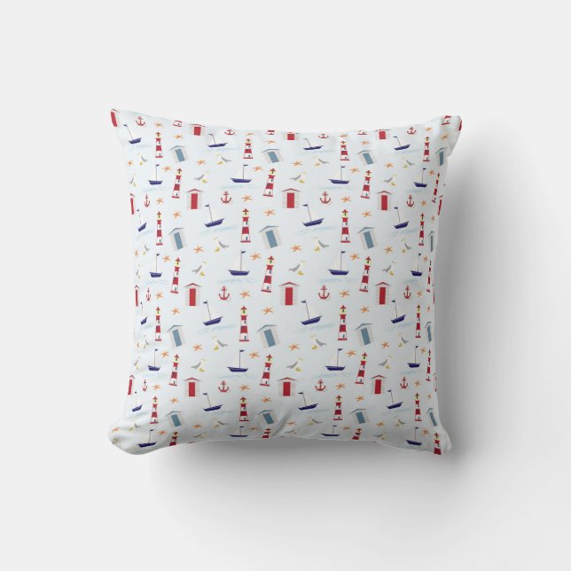 Cool Sea Symbols Cushion (Front)