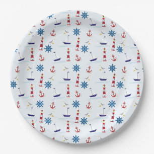 Cool Sea Symbols Paper Plate
