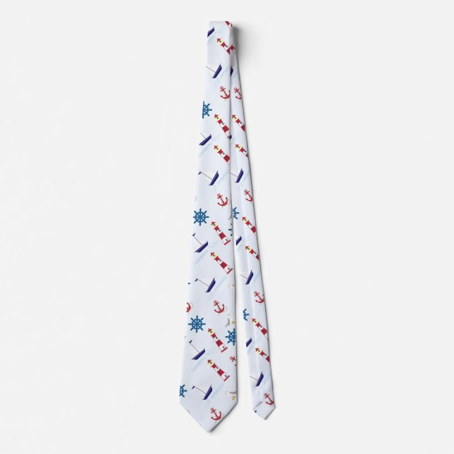 Cool Sea Symbols Tie (Front)