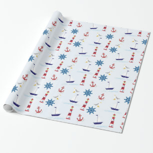 Cool Sea Symbols Wrapping Paper