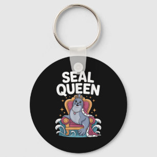 Cool Seal Art For Women Girls Mom Sea Lion Animal Key Ring