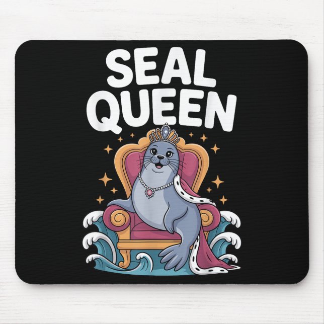 Cool Seal Art For Women Girls Mum Sea Lion Animal  Mouse Pad (Front)
