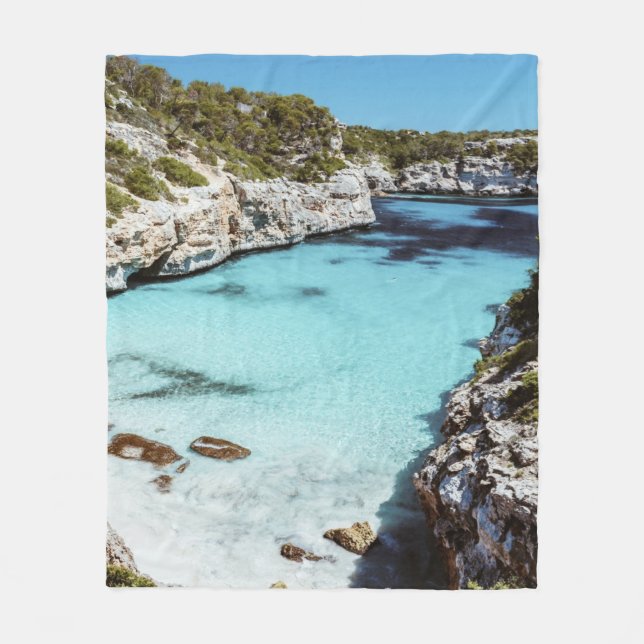 Cool Seascape Fleece Blanket (Front)