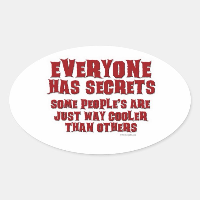 Cool Secrets Oval Sticker (Front)