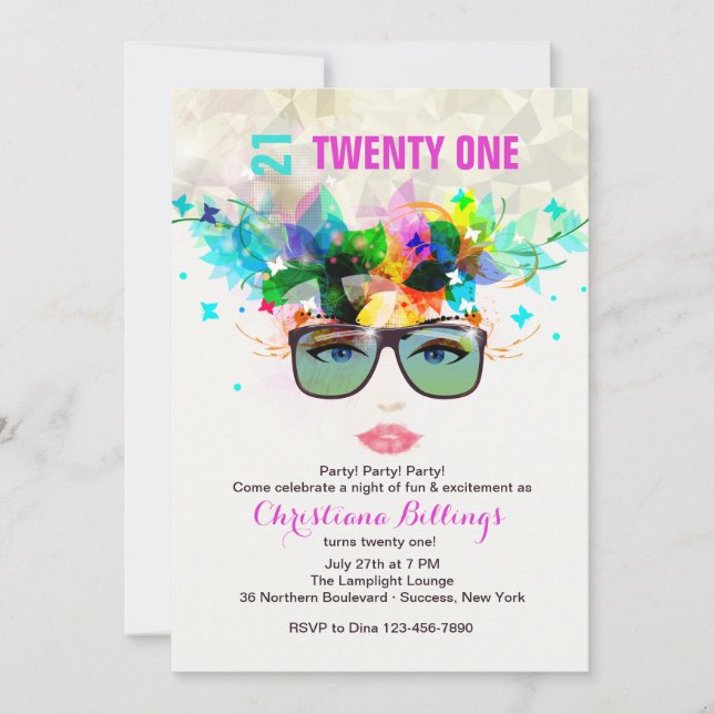 Cool Shades Invitation (Front)