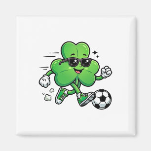 Cool Shamrock Soccer Player St Patricks Day Irish  Magnet