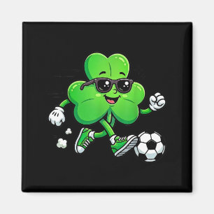 Cool shamrock soccer player st patricks day irish magnet