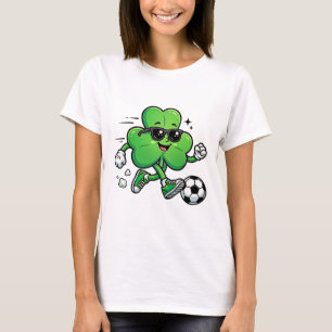 Cool Shamrock Soccer Player St Patricks Day Irish  T-Shirt