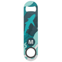 Cool Shark Abstract Art Monogram