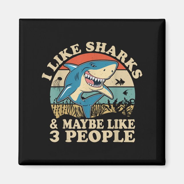 Cool Shark Art Men Women Great White Hammerhead Sh Magnet (Front)