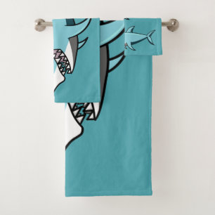 Cool Shark custom name towel set
