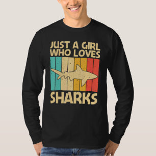 Cool Shark For Girls Kids Shark Ocean Animal T-Shirt