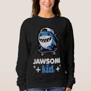 Cool Shark Jawsome Kid Beach Funny Shark Sweatshirt