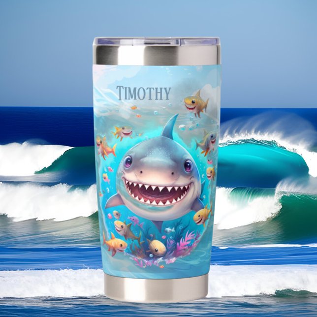 Cool shark lovers add name insulated tumbler (Creator Uploaded)