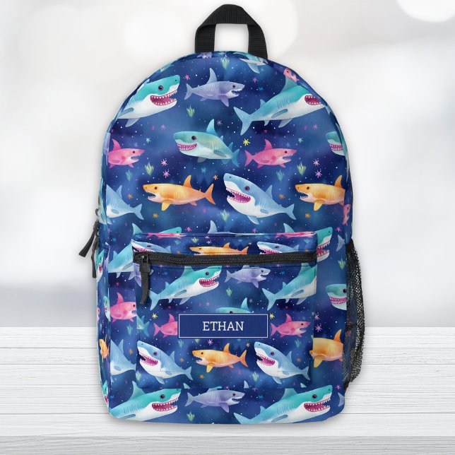 Cool Shark pattern Print  Printed Backpack (Creator Uploaded)