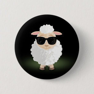 Cool Sheep 6 Cm Round Badge