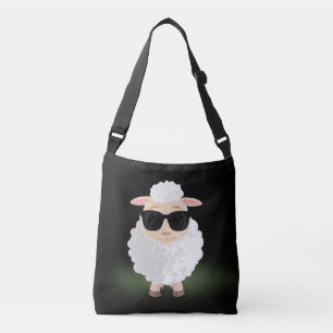 Cool Sheep Sunglasses Neon Green Streetwear Crossbody Bag