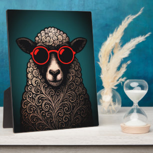 Cool Sheep Wall Art Plaque