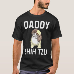 Cool Shih Tzu Art For Men Father Puppy Pet Dog Bro T-Shirt