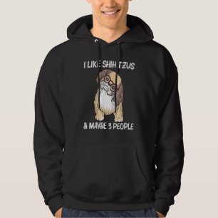 Cool Shih Tzu Art For Men Women Puppy Pet Dog Brow Hoodie