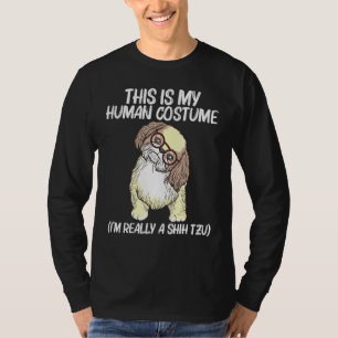 Cool Shih Tzu Art For Men Women Puppy Pet Dog Brow T-Shirt