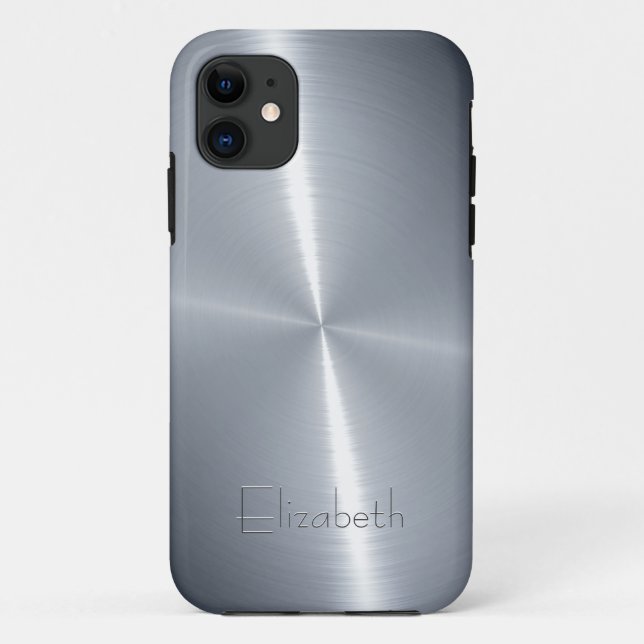 Cool Shiny Radial Steel Metallic Case-Mate iPhone Case (Back)
