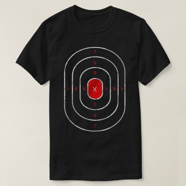 Cool Shooting Range Target  Funny Marksman Gun Lov T-Shirt (Design Front)