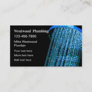 Cool Shower Water Plumbing Business Card