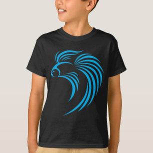 Cool Siamese Fish Swish Logo Icon Style T-Shirt