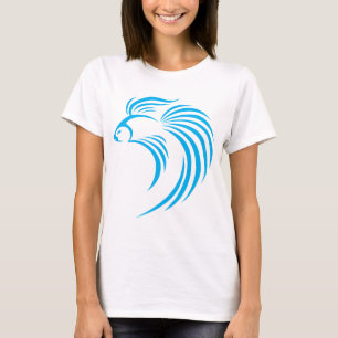 Cool Siamese Fish Swish Logo Icon Style T-Shirt