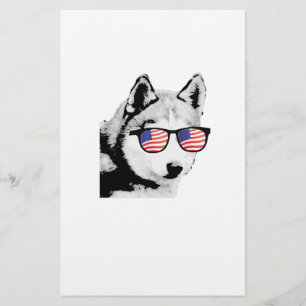 Cool Siberian Husky Dog Stationery