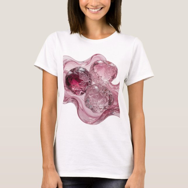 Cool Silver ABSTRACT ART Abstract Design T-Shirt (Front)
