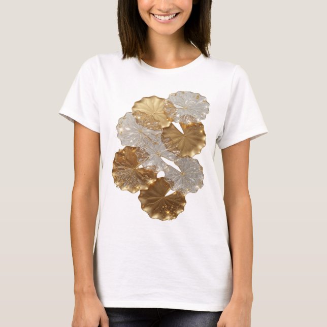 Cool Silver ABSTRACT ART Wearable Art T-Shirt (Front)