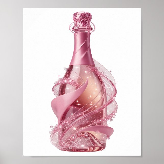 Cool Silver CHAMPAGNE GLAMOUR Poster (Front)