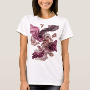 Cool Silver FABRIC ROSES Shirt Design