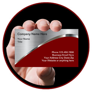 Cool Silver Metallic Look Construction  Business Card