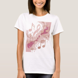 Cool Silver MUSIC IN THE AIR Modern Design T-Shirt