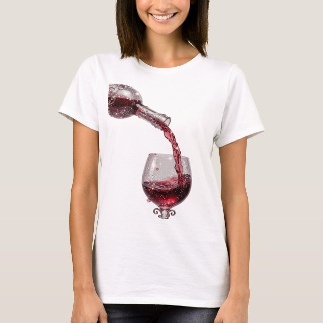 Cool Silver RED WINE Statement Tee (Front)