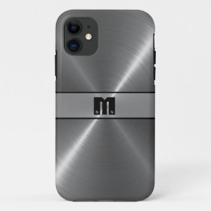Cool Silver Shiny Stainless Steel Metal 7 iPhone 11 Case